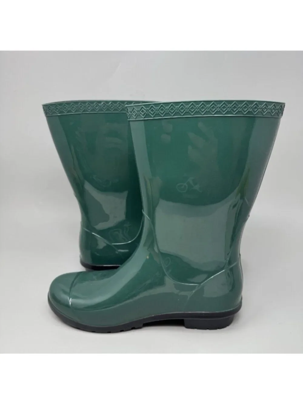 UGG Womens Boots 6 Sienna Teal Gloss Rain Waterproof Boots Sherpa Insole
